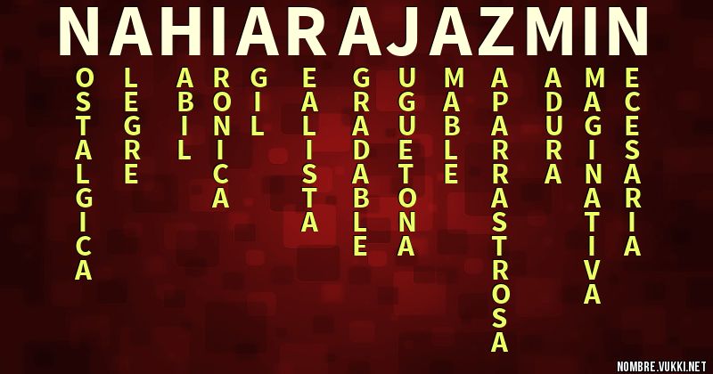 Acróstico nahiara jazmin