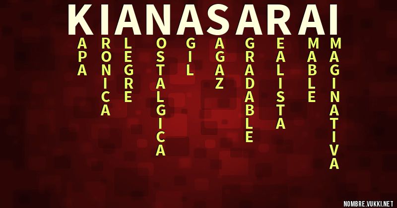 Acróstico kiana sarai