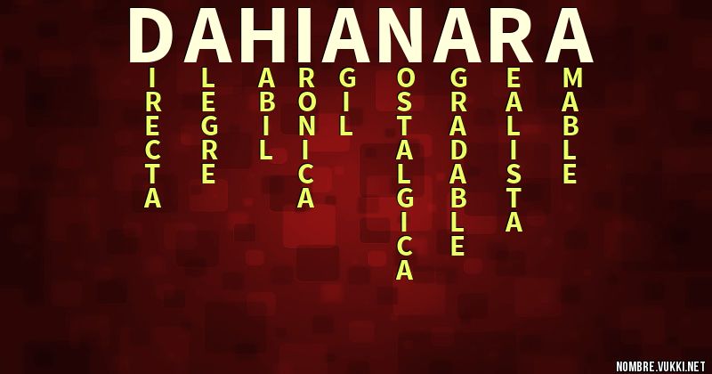 Acróstico dahianara
