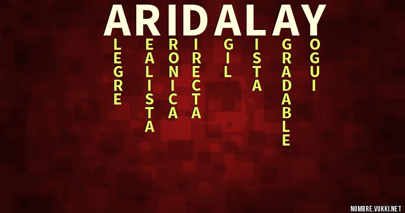 Acróstico aridalay