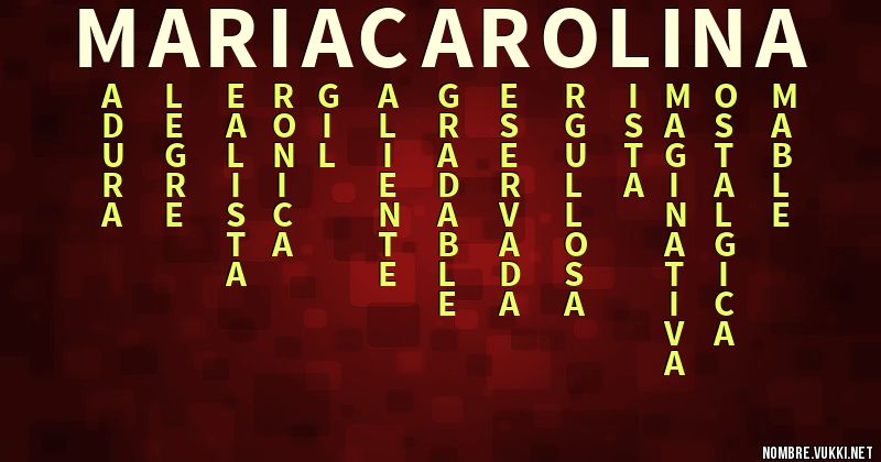 Acróstico maría carolina