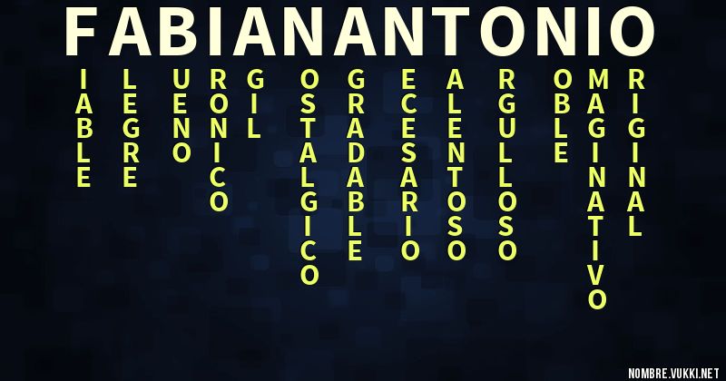 Acróstico fabián antonio