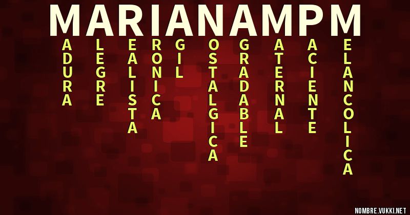 Acróstico mariana mpm