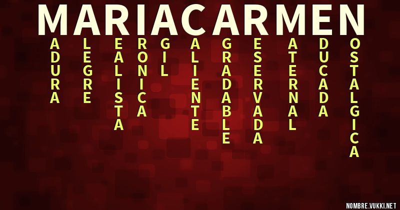 Acróstico maria carmen