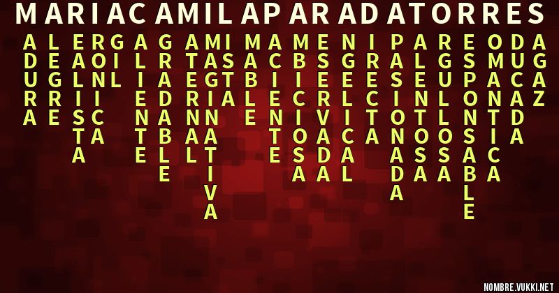 Acróstico maria camila paradatorres