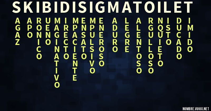 Acróstico skibidisigmatoilet