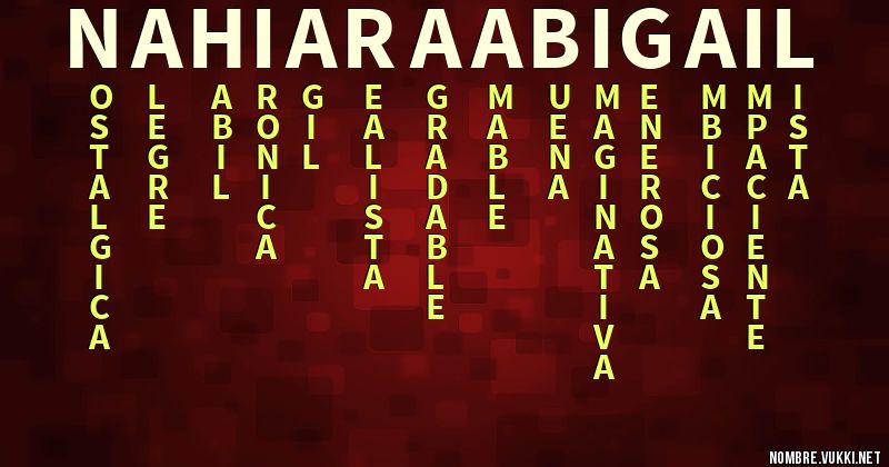 Acróstico nahiara abigail