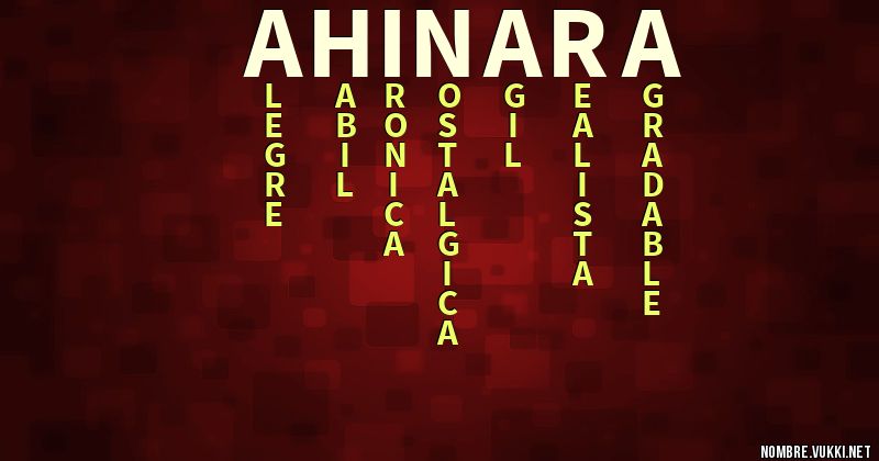 Acróstico ahinara}