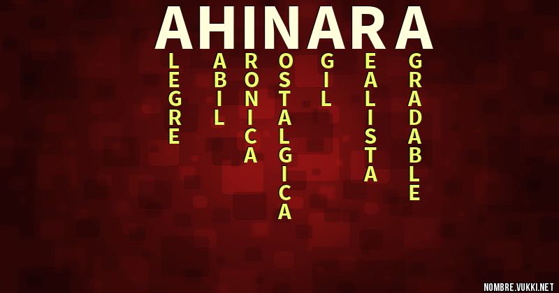 Acróstico ahinara
