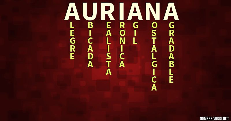 Acróstico auriana