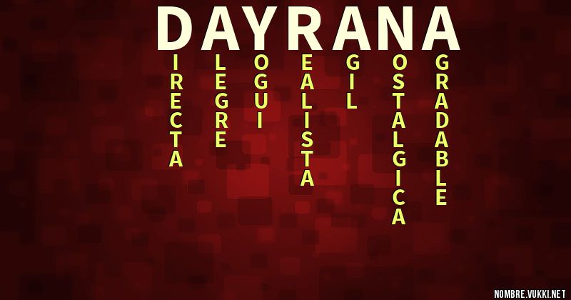 Acróstico dayrana