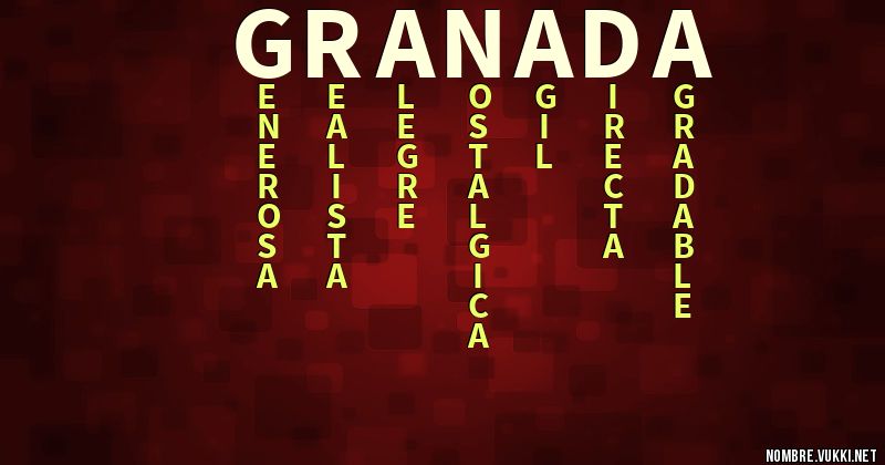 Acróstico granada