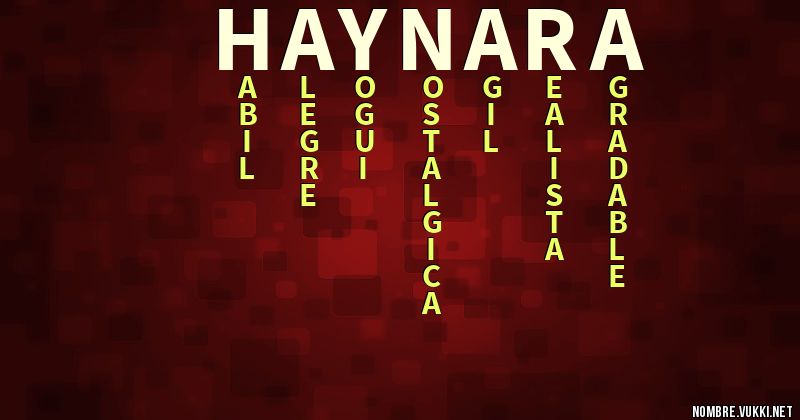 Acróstico haynara