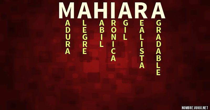 Acróstico mahiara