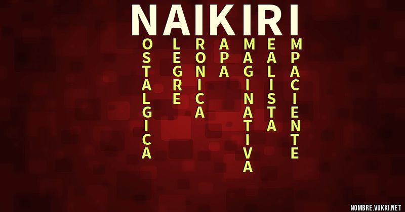 Acróstico naikiri