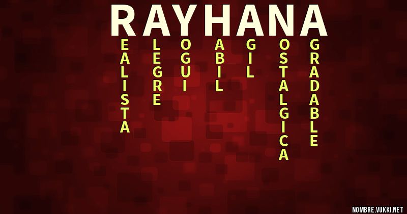 Acróstico rayhana