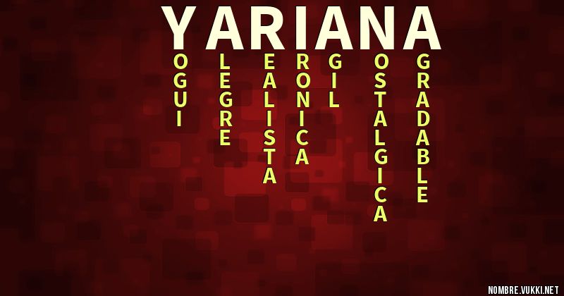 Acróstico yariana