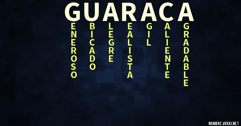Acróstico guaraca