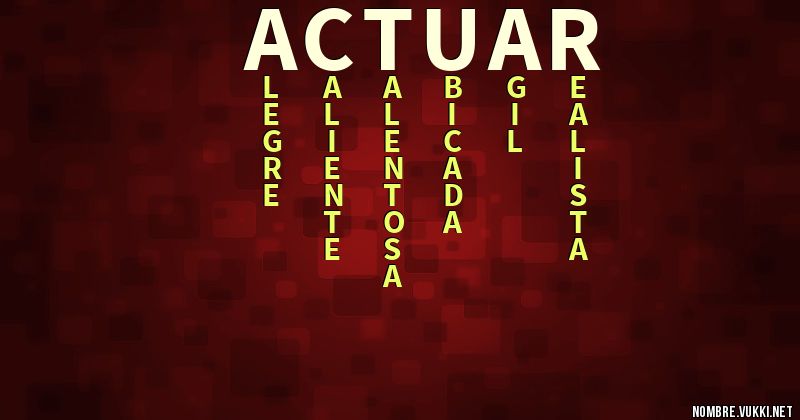 Acróstico actuar