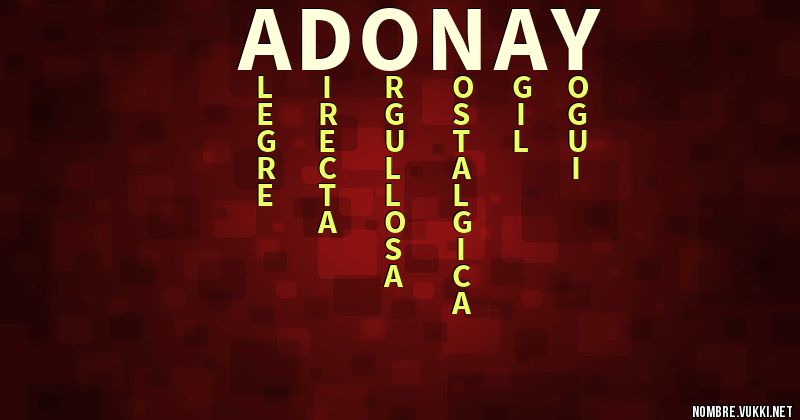 Acróstico adonay