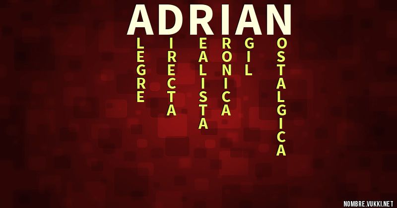 Acróstico adrián