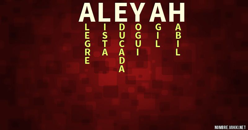 Acróstico aleyah