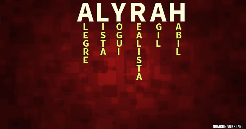 Acróstico alyrah