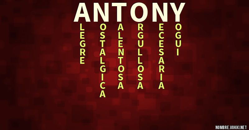 Acróstico antony