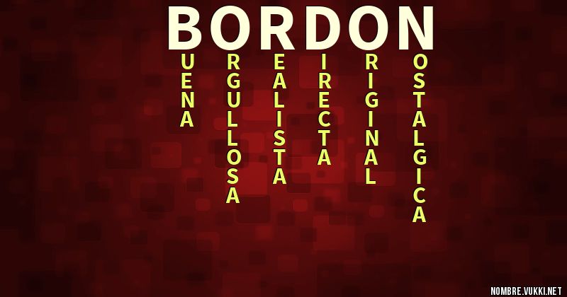 Acróstico bordon