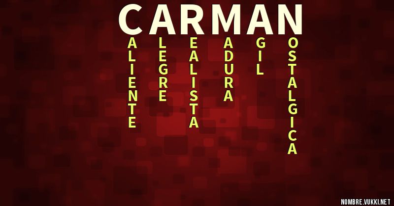 Acróstico carman