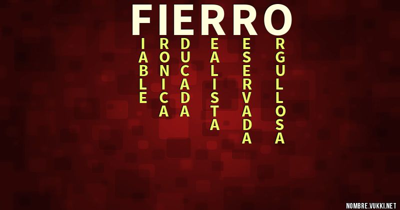 Acróstico fierro