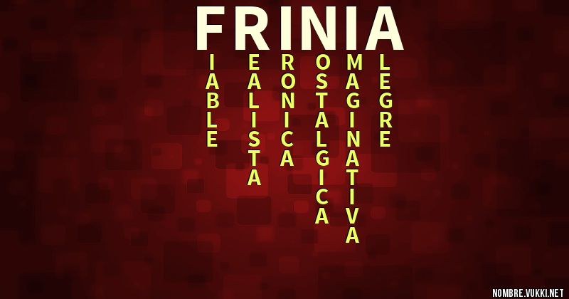 Acróstico frinia