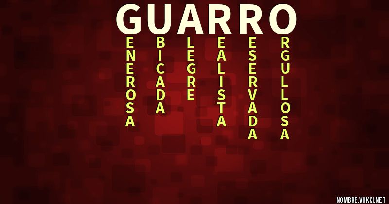 Acróstico guarro