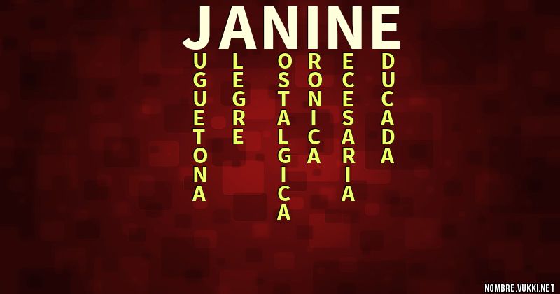 Acróstico janine