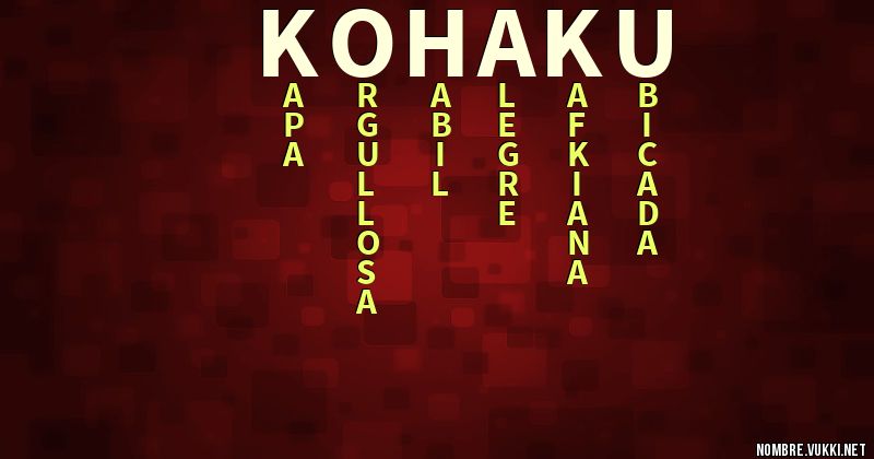 Acróstico kohaku