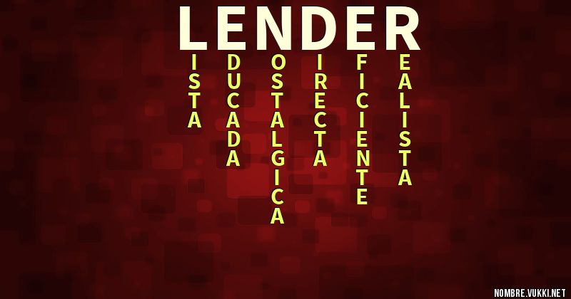 Acróstico lender