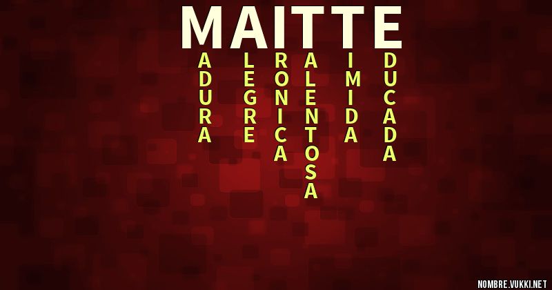 Acróstico maitte