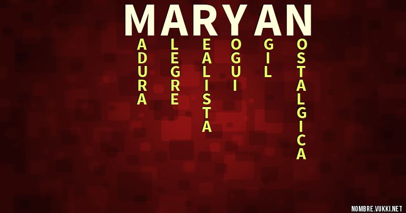 Acróstico maryan