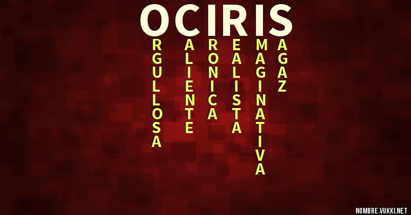 Acróstico ociris