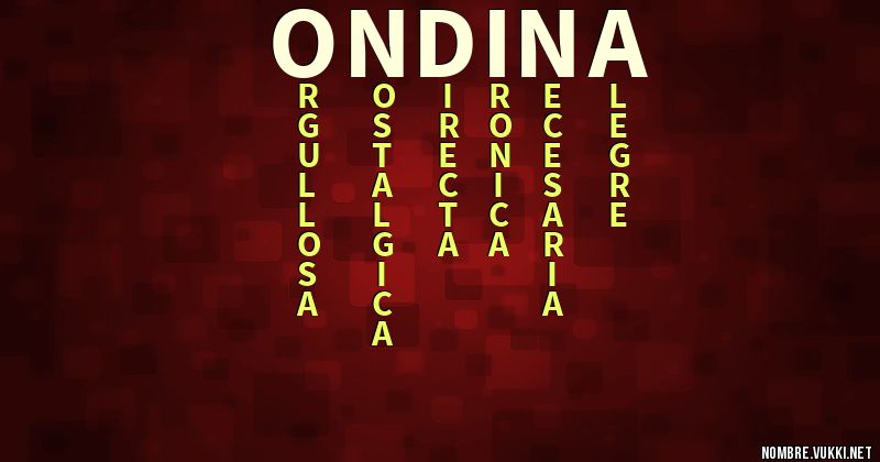 Acróstico ondina