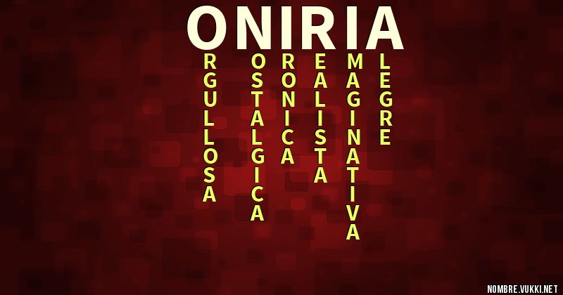 Acróstico oniria