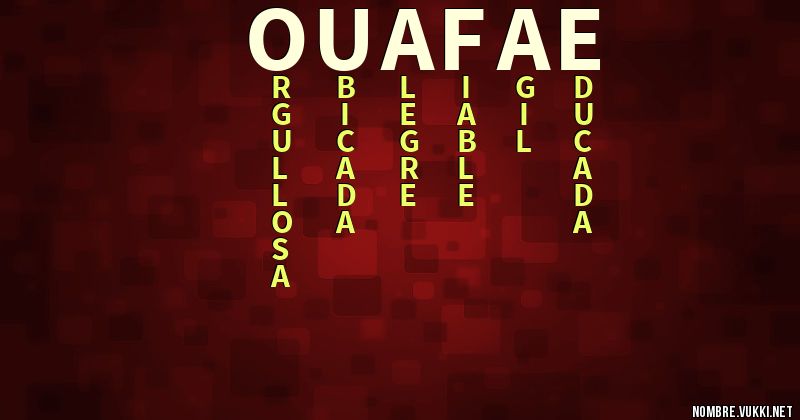 Acróstico ouafae