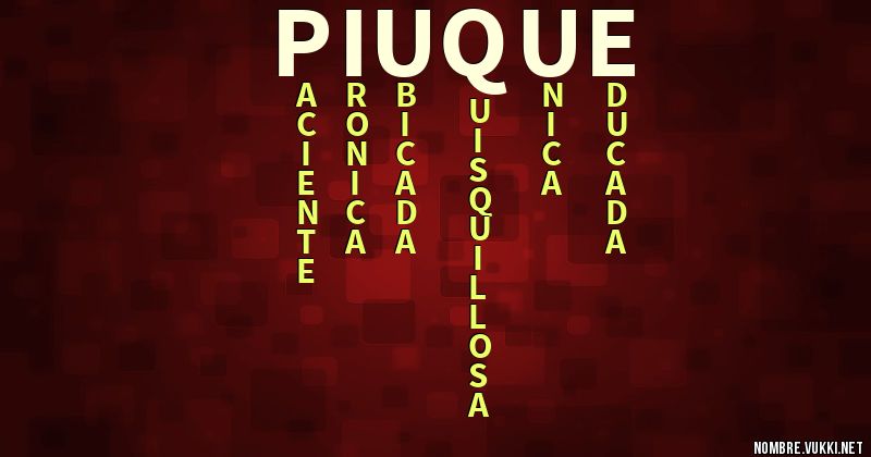 Acróstico piuque