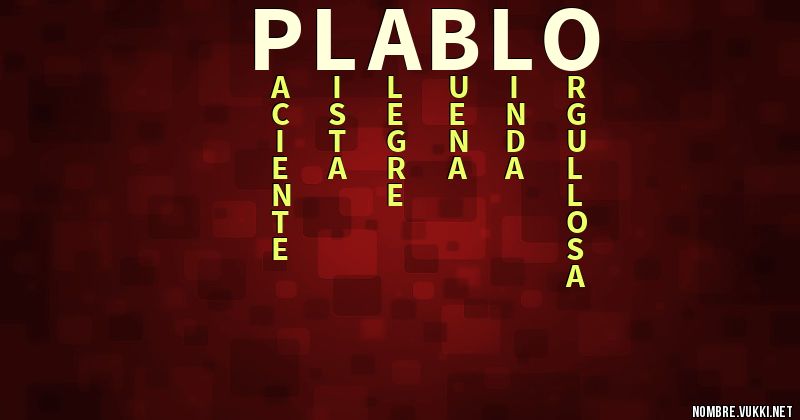 Acróstico plablo