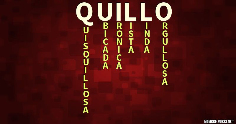 Acróstico quillo