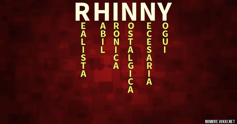Acróstico rhinny