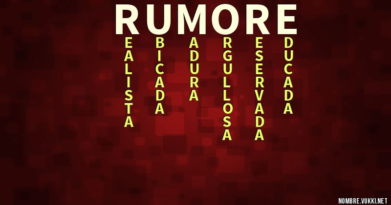 Acróstico rumore