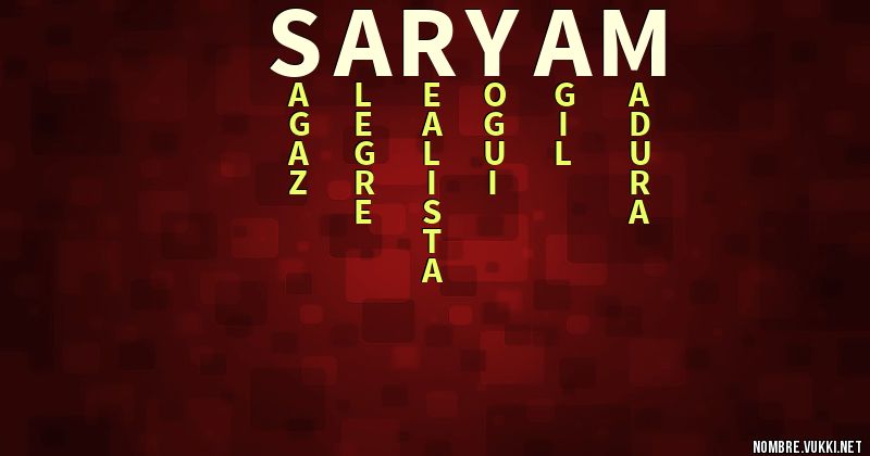 Acróstico saryam