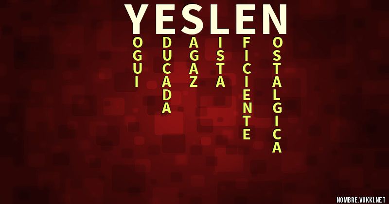 Acróstico yeslen