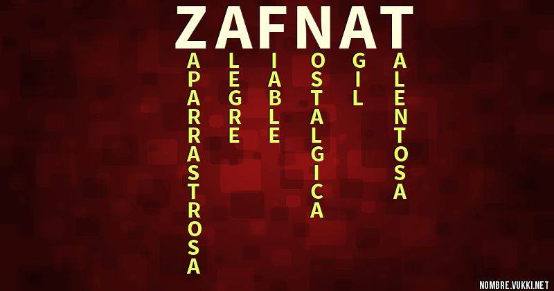 Qué significa zafnat